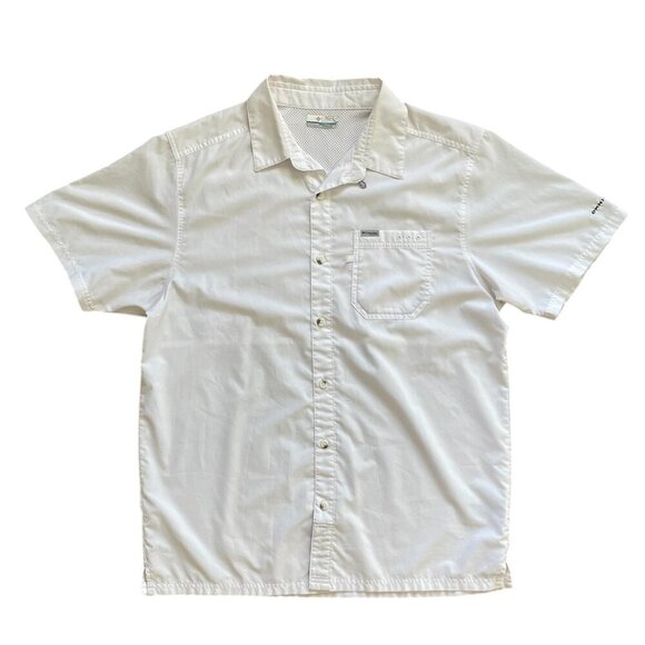 Columbia PFG Men’s White Fishing Shirt Size M Cool Dry - Picture 1 of 8